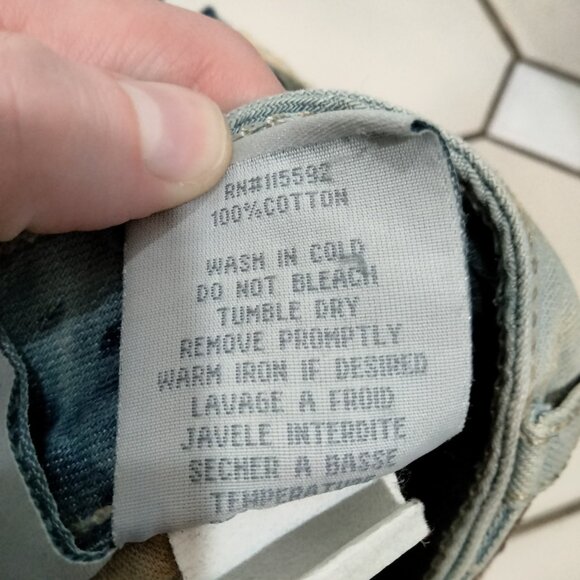 Robin's Jean Distressed Shorts Sz 36 Fits 35 Acid Wash Studded Grunge Opium - Picture 6 of 6